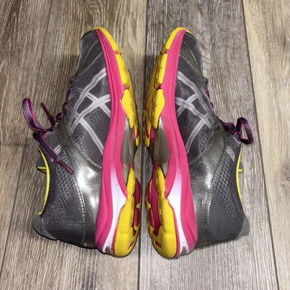 Asics Women’s US Size 7 Gel Ipera S172N Gray Yellow Pink Running Sneaker Shoes - Picture 9 of 11